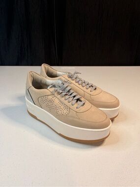 P448 Empire Neutrale Platform Sneakers‎ Beige Silver Leather S24EMPIRE-W 39 8